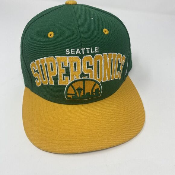 Supersonics Wool Hat Mitchell Ness Snapback Basketball Cap Hardwood Classics - Picture 1 of 8